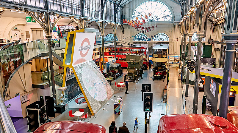 a view of the london transport museum