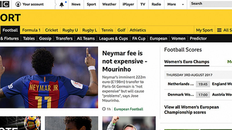 BBC Sport rebrands ahead of the football season Prolific North
