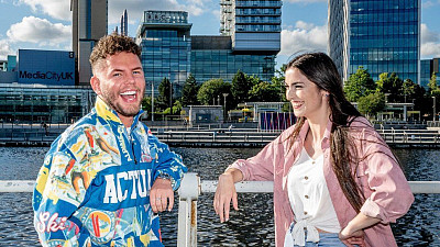 New Radio One afternoon hosts McCullogh and Hawkesworth at Media City UK