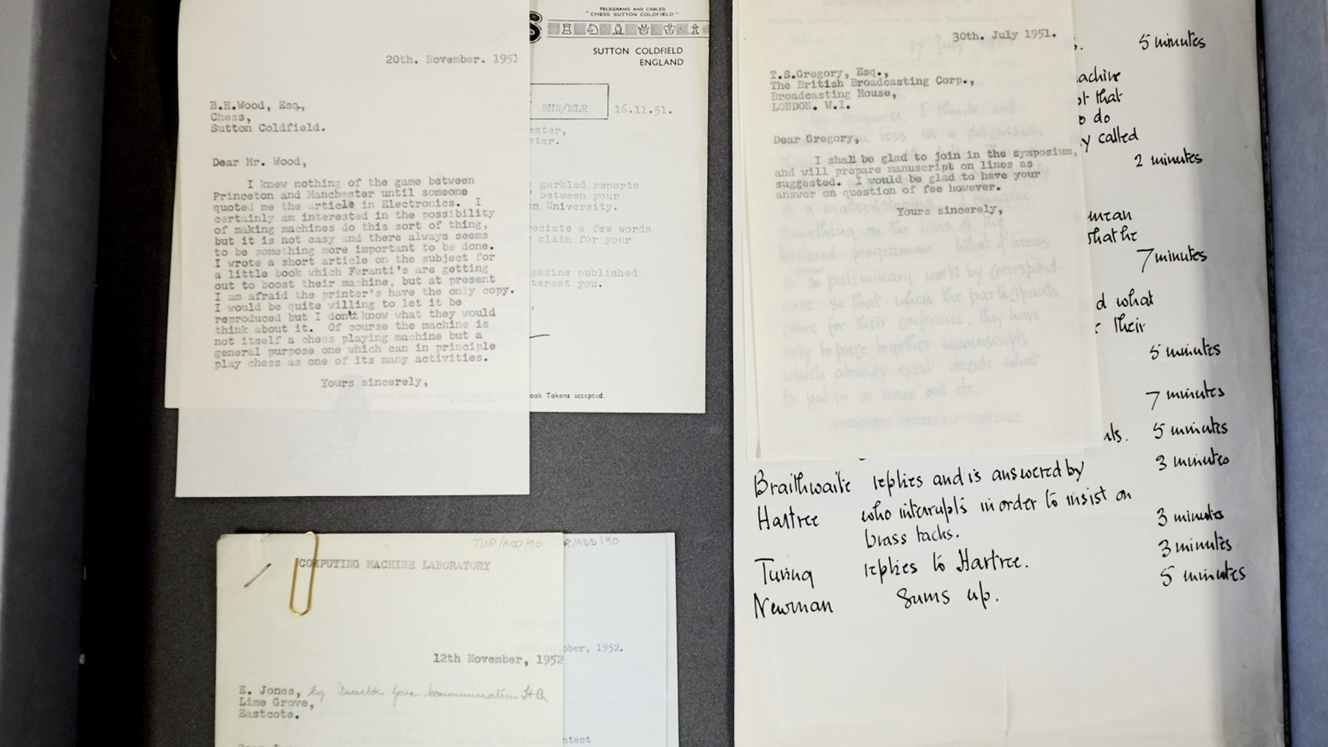 Lost collection of Alan Turing letters discovered at University of ...