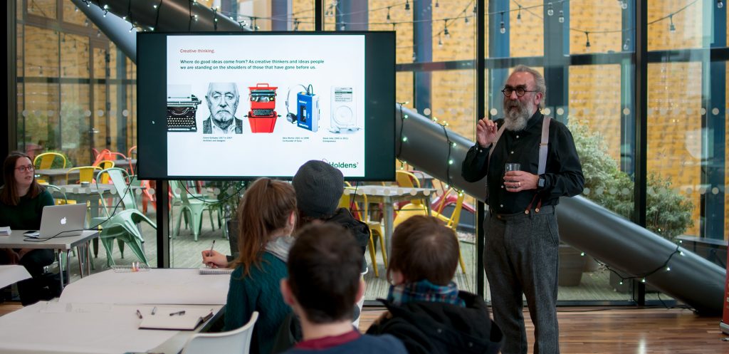 peter_delivering_a_talk_on_creative_thinking_at_push_festival_home_in_january_2018