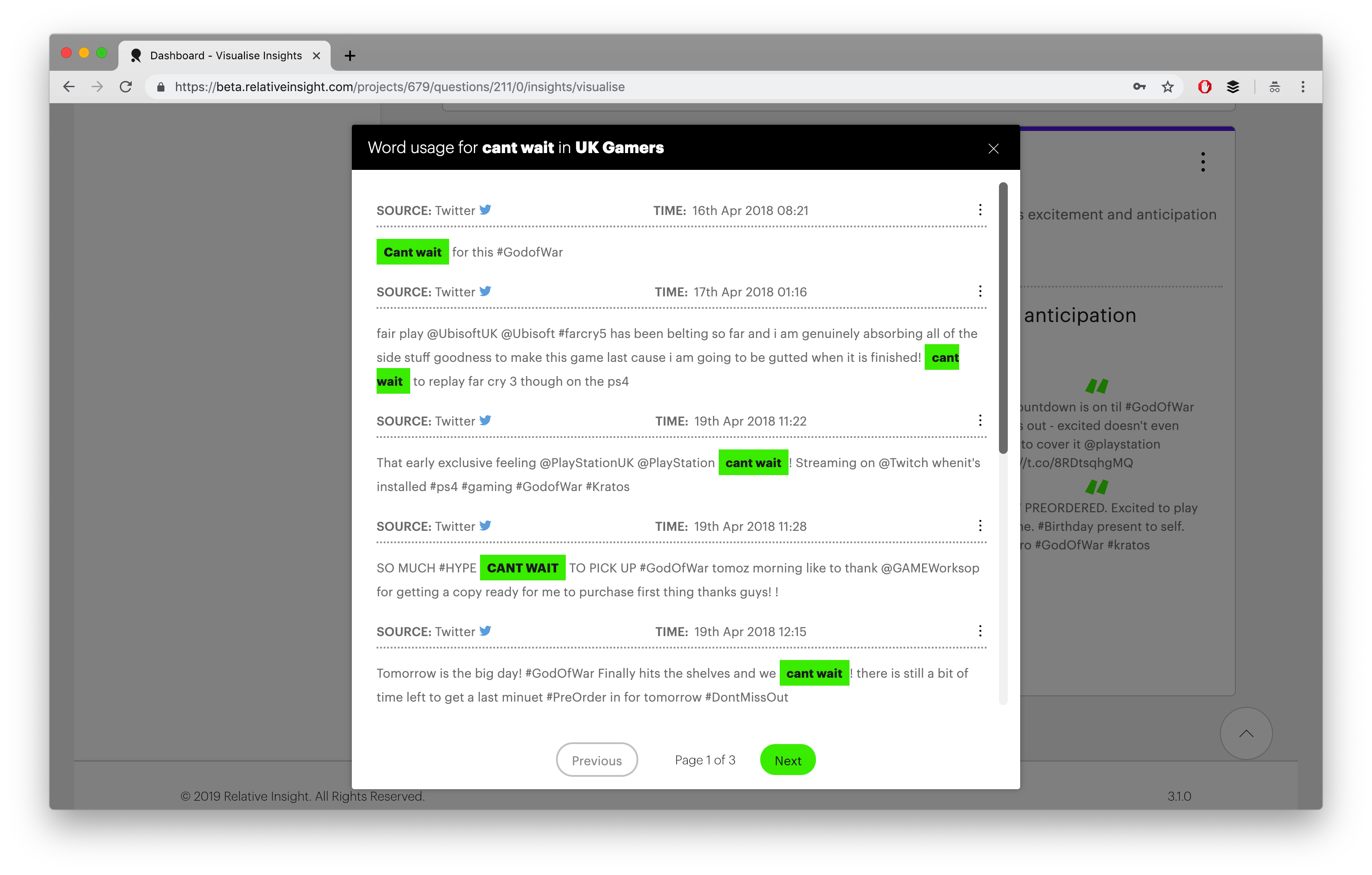 Relative Insight Analysis