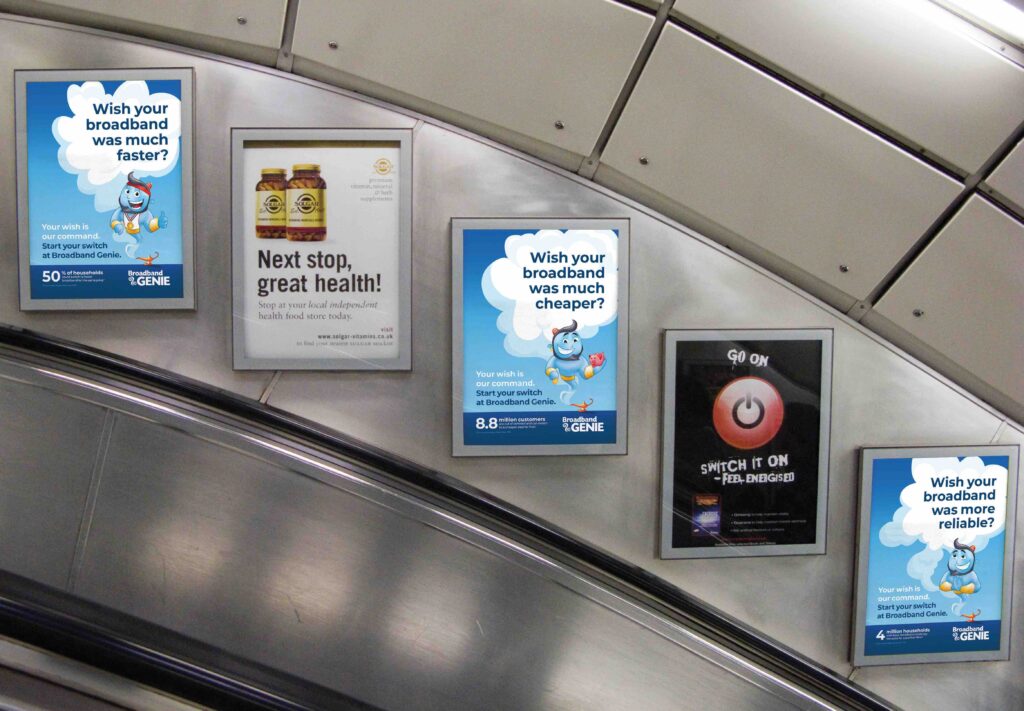 Glorious Creative designs London Underground campaign for Broadband