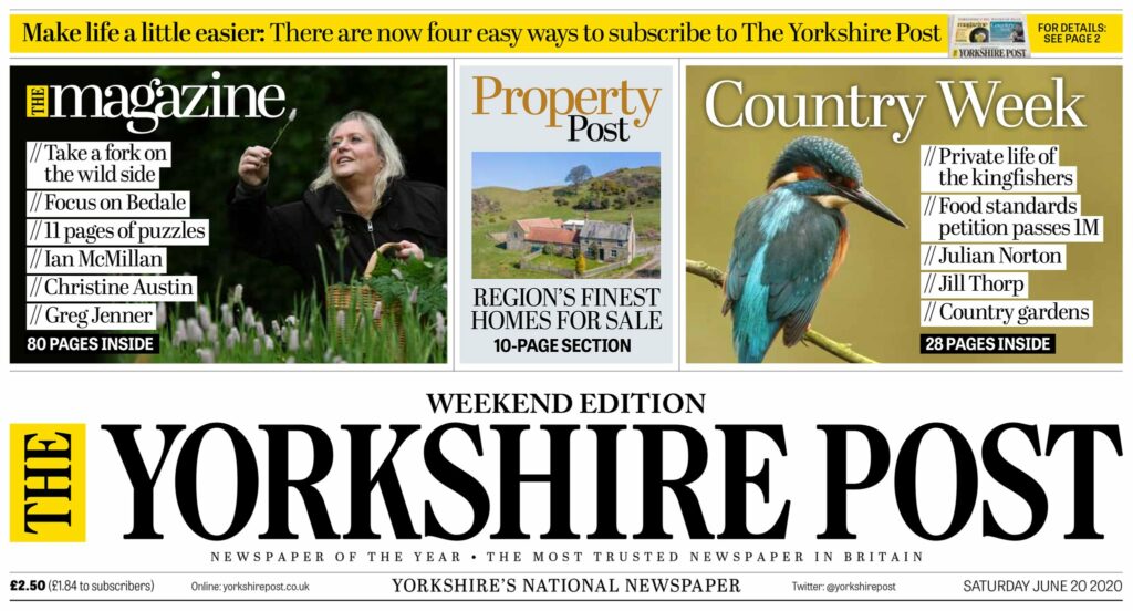 Yorkshire Post named daily newspaper of the year Prolific North