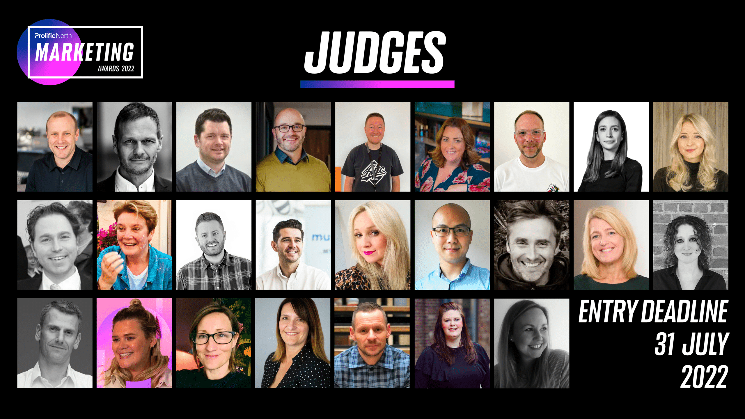Prolific North Marketing Awards 2022 full list of judges