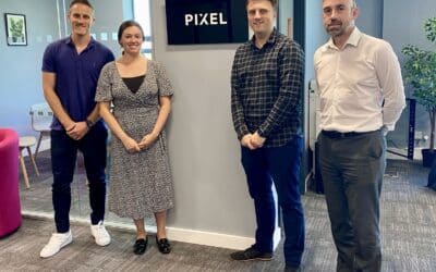 Left to right: Parfetts' Matt Price and Mel Bruton with Pixel's Ben Price and Simon Hardisty.