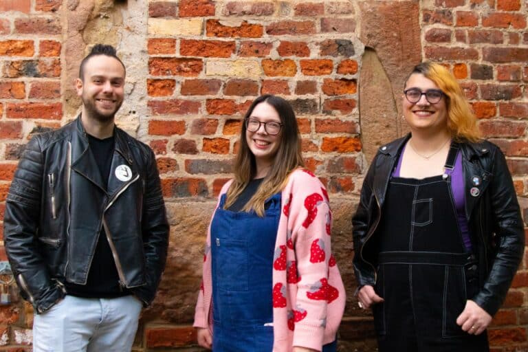Becky Boyd (centre) with Zoë Boyd (right) and office manager Joe Page
