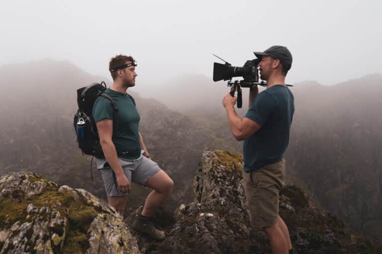 Harrison Ward (left) and Garth Dew shooting Fixed by the Fells