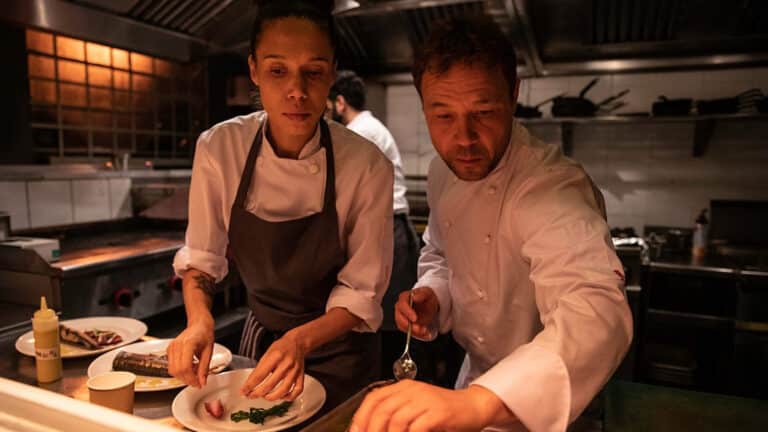 Vinette Robinson (Carly) and Stephen Graham (Andy)