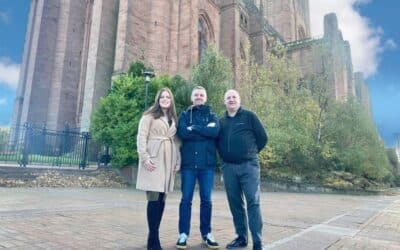 The Poke team at the cathedral