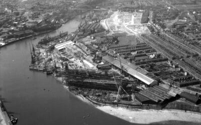 Sunderlands shipyards on the Wear in their heyday