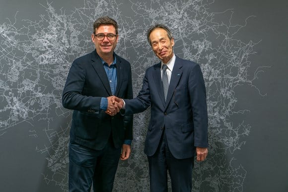 Andy Burnham and Daikin's Masatsugu Minaka, courtesy GMCA