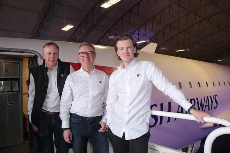 l-r, Aerocloud's Paul Secker, Ian Ford-Smith and George Richardson