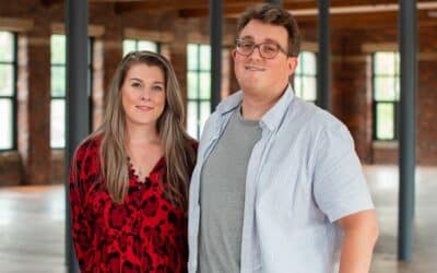 Frame founders Hannah Bratley and Liam Fulton