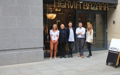 Hervia Bazaar, with Oscar Pinto-Hervia second left