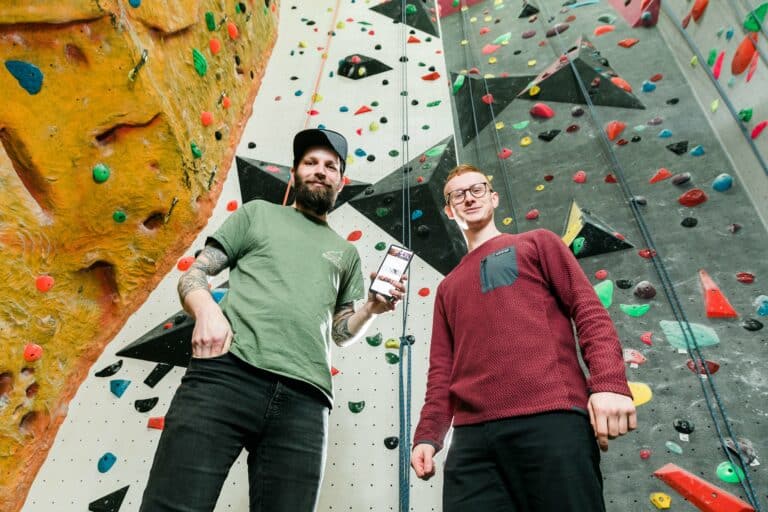 Rockcity's Matt Robinson and February's Tom Lewis