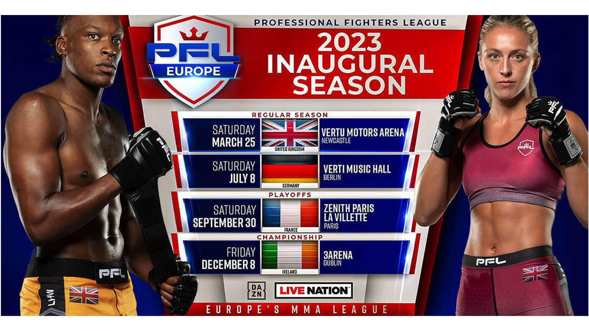 Professional Fighters League forms joint venture with DAZN for 'PFL Europe'  in 2023