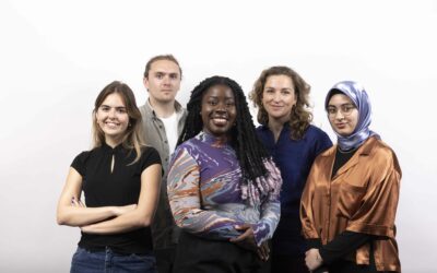 The Audio Lab winner: (l-r) Anouska Lewis, George Powell, Seun Matiluko, May Robson, Taqwa Sadiq