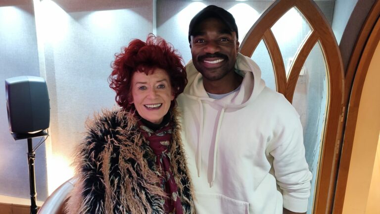 Ore Oduba and Patricia Quinn