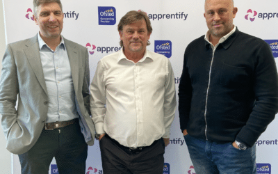 Apprentify's Paul Drew, Jonathan Fitchew and Sam Field (l-r) at Upskilla's launch