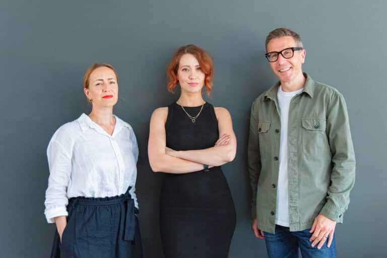 l-r: Caroline Whittaker, Olivia Downing, Stephen Conchie