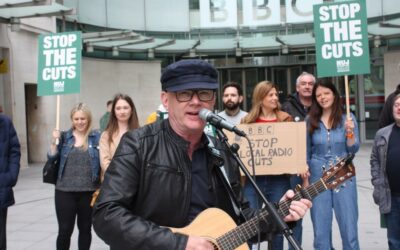 Justin from Beldon Haigh on the BBC picket line
