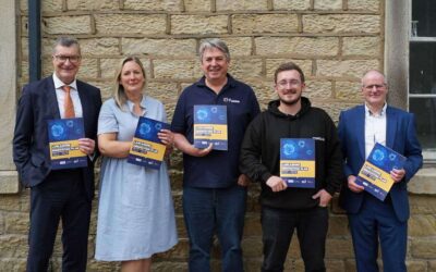 L-R Innovation Board directors Graham Baldwin, Michael Gibson and Jane Dalton with Ben Davies from Praetura Ventures and Phil Jones, Innovate UK