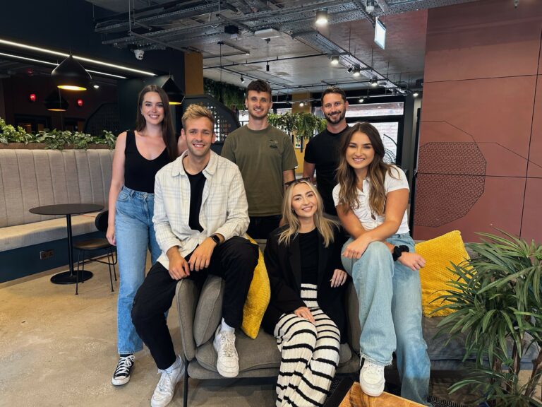 L-R: Katy Powell, James Hayward-Browne, Patrick Hinchliffe, Luci Schalch, Luke Cope, Eve Bennett