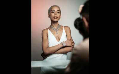 A model wears €42m-worth of jewels for a single shot