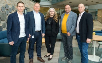 (L-R): Gavin Bell (Maven), Simon Chapman (ALL), Victoria Edwards (Seneca), Jim Thurlow (ALL), Mark Wigglesworth (ALL)