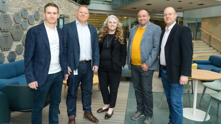 (L-R): Gavin Bell (Maven), Simon Chapman (ALL), Victoria Edwards (Seneca), Jim Thurlow (ALL), Mark Wigglesworth (ALL)