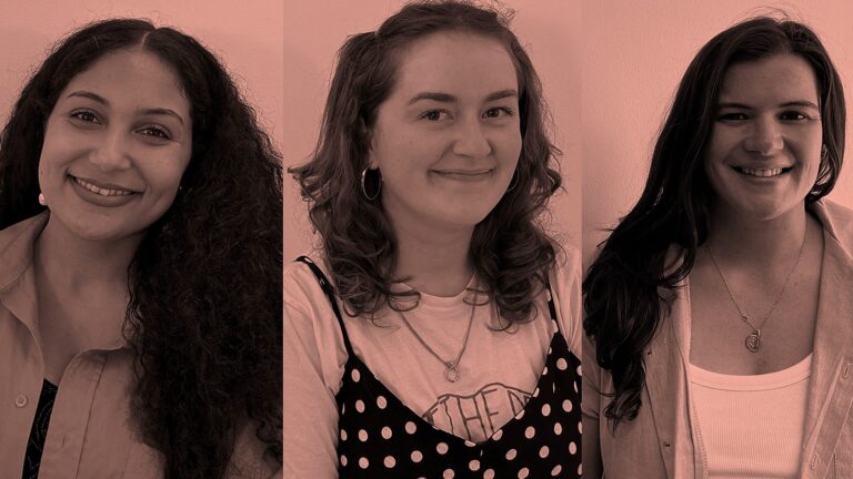 Armarni Lane, Lucy Askew and Sarah MacLeod