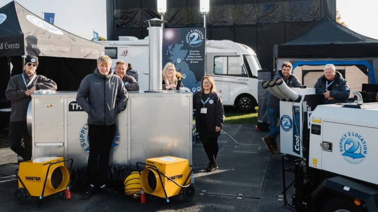 S2L's CEO James Williams, 2nd from right with some of the Supply 2 Location team - credit Supply 2 Location