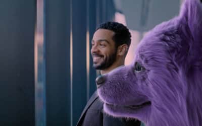 Flipbook Studio and Fox create giant purple dog for telecoms giant