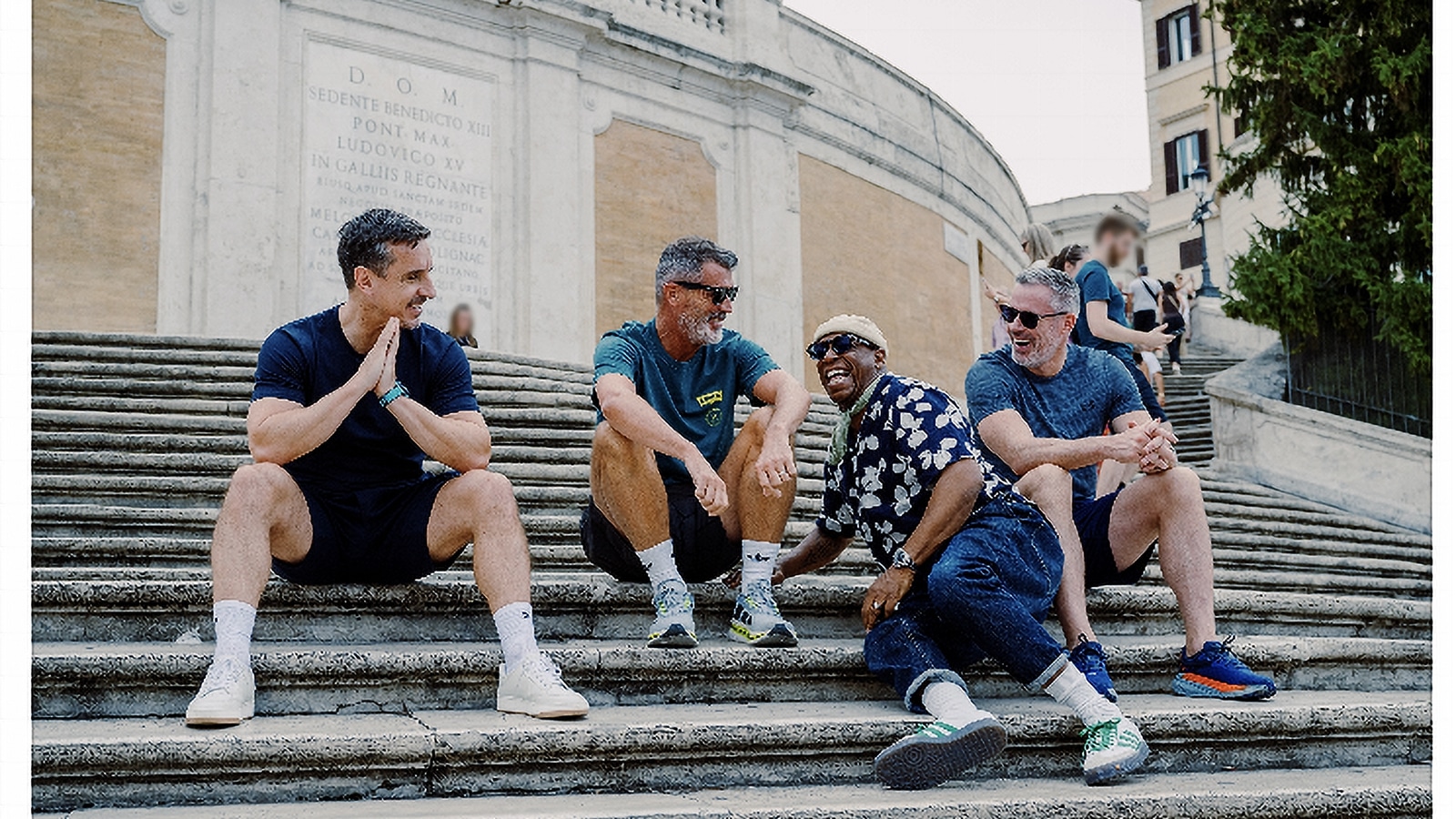 Gary Neville, Roy Keane and the gang hit the road for The Overlap on