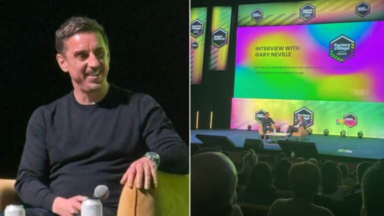 Gary Neville speaking at MAD//UpNorth