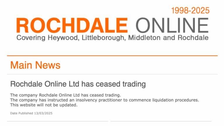 Rochdale Online has ceased trading