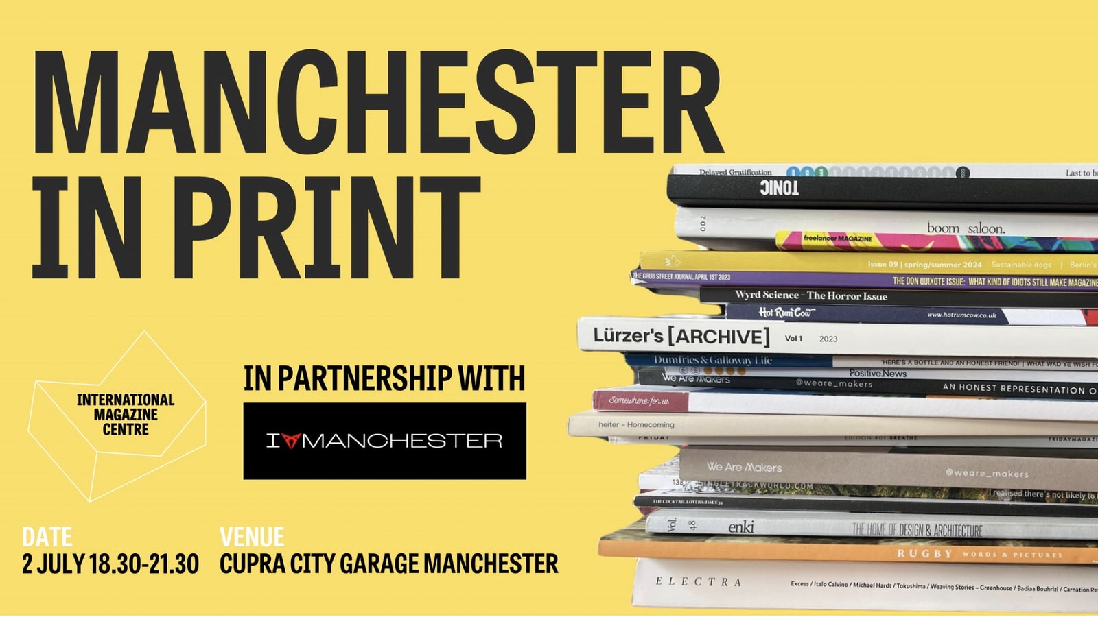 Manchester's CUPRA City Garage to host celebration of magazine culture ...