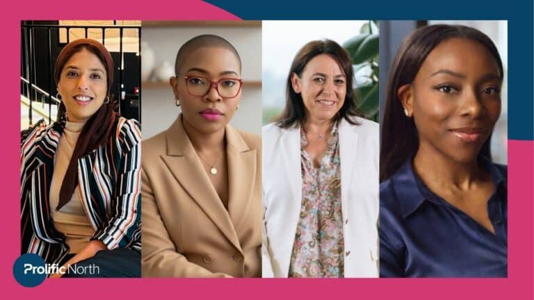 Female founders using AI to grow their businesses - Left to right: Yasmin Sidat, founder of agetech platform Olai; Theodora Chimonez, founder of Ichota; Sara Elgott, founder of healthtech start-up OpalMedica; and Dunni Elizabeth Braimah, founder of Shiftra.