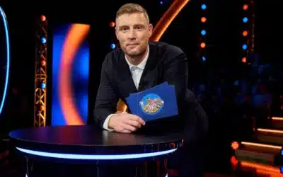Image accompanying: Kym Marsh and Jon Richardson join Freddie Flintoff for Soccer Aid Bullseye special this weekend