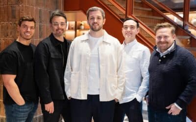 SLT: Left: Warren Pearson Sales and Marketing Manager, Left middle: Guy Hamer Chief Creative Officer, Middle: Josh James Lucy Chief Executive Officer, Right middle: Harry Griffiths Head of Performance Marketing, Right: Justin Tiernan Chief Operating Officer