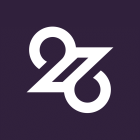 26 Logo Large Square White On Purple
